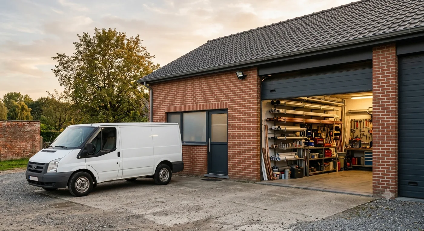 L'équipe RC Maintenance devant ses ateliers